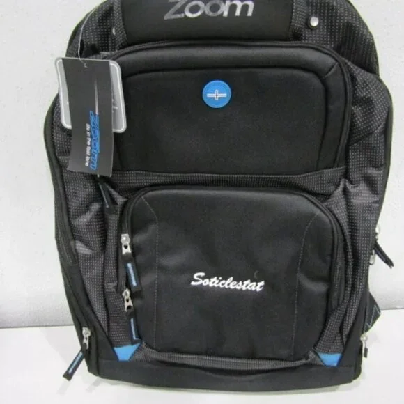 NEW ZOOM SOTICLESTAT Black Computer Backpack - Picture 2 of 10